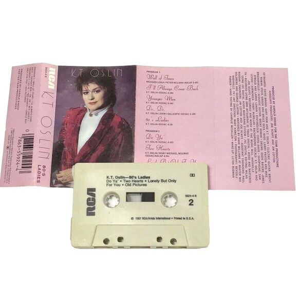 Vintage Cassette KT Oslin 80' Ladies Tape by RCA Corporation 1987 5924-4-R Music - Picture 4 of 5